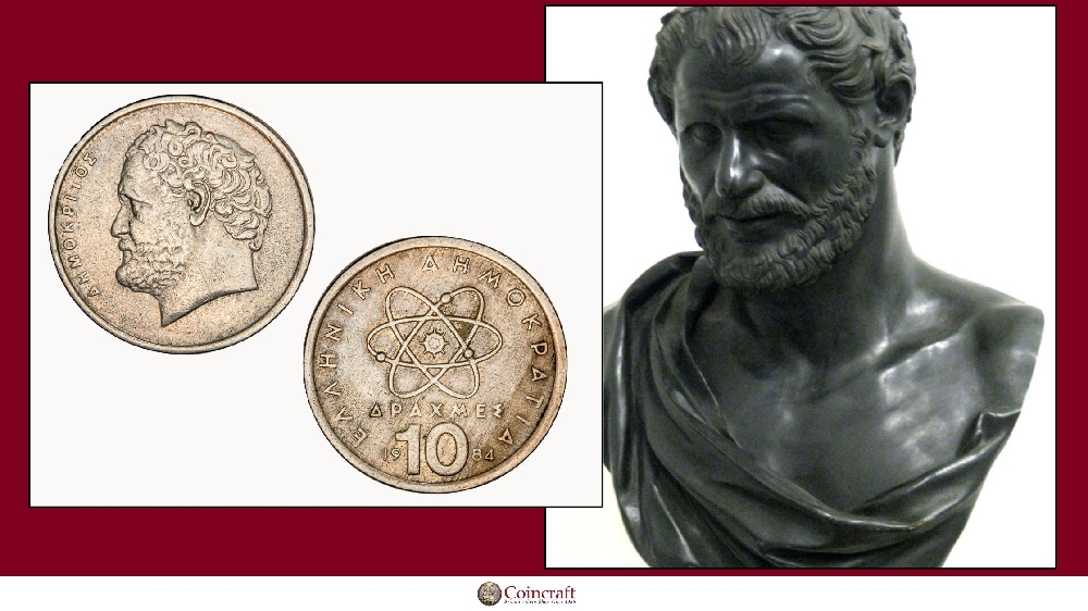 10 Drachma Coin Featuring Democritus - Coincraft